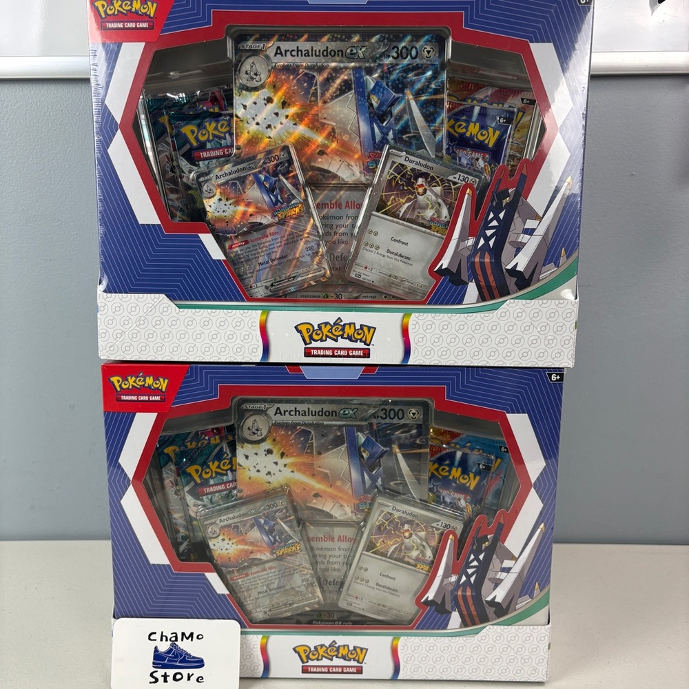 Pokemon Reshiram & Archaludon EX Collection Box Bundle - 2 PACK SEALED 2x